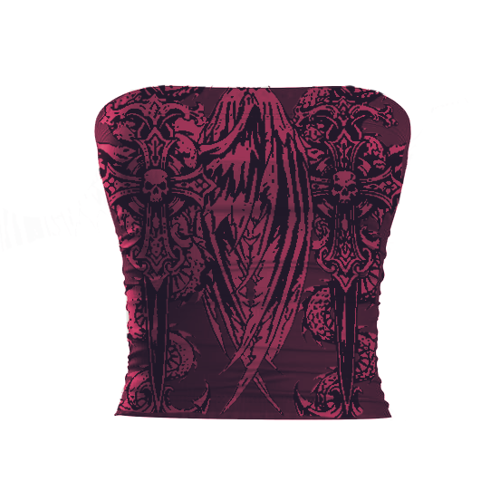 WINGED SKULL TUBE TOP
